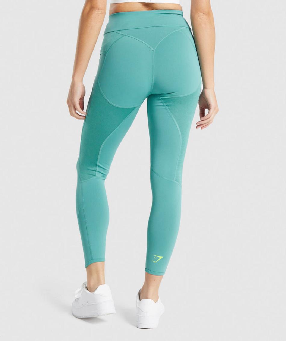 Leggins Gymshark Pulse Mujer Turquesa | CO 2952SGL